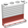 LEGO Transparent Panel 1 x 4 x 3 with Red Stripe and Whites Stripes without Side Supports, Solid Studs (4215)