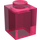 LEGO Transparenter rosa Glitter Backstein 1 x 1 (3005 / 30071)