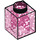 LEGO Transparenter rosa Glitter Backstein 1 x 1 (3005 / 30071)