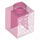 LEGO Transparant roze glitter Steen 1 x 1 (3005 / 30071)