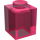 LEGO Transparent Pink Glitter Brick 1 x 1 (30071 / 35382)
