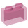 LEGO Transparent Pink Glitter Brick 1 x 2 without Bottom Tube (3065 / 35743)