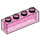 LEGO Gennemsigtig pink glitter Klods 1 x 4 uden Bundrør (3066 / 35256)