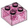 LEGO Transparant roze glitter Steen 2 x 2 (3003 / 6223)