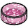 LEGO Transparant roze glitter Tegel 1 x 1 Ronde (35381 / 98138)