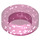 LEGO Transparent Pink Glitter Tile 1 x 1 Round (35381 / 98138)