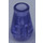 LEGO Transparent Purple Cone 1 x 1 without Top Groove (4589 / 6188)