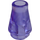 LEGO Transparent Purple Cone 1 x 1 without Top Groove (6188)