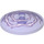LEGO Transparent Purple Dish 4 x 4 with White Electrical Spiral Pattern (Solid Stud) (3960 / 20540)