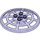 LEGO Transparent Purple Dish 6 x 6 Webbed (Squared Holder Underneath) (4285 / 30234)