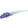 LEGO Violet transparent Flamme / Lightning Bolt avec Essieu Trou avec Marbled Transparent Light Bleu (11302 / 21873)