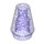 LEGO Transparent Purple Glitter Cone 1 x 1 with Top Groove (28701 / 59900)