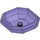 LEGO Transparent Purple Opal Octagonal Rock Bottom  (80337)