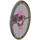LEGO Transparent Purple Oval Shield with Gold Frame with Pink Areas (19639 / 94413)