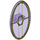 LEGO Transparant paars Oval Schild met Gold Kader zonder roze gebieden (30947 / 34946)