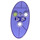 LEGO Transparent Purple Oval Shield with Keystone and Flow Arrows (23719 / 34929)