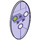 LEGO Violet transparent Oval Bouclier avec Keystone et Flow Arrows (23719 / 34929)