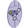 LEGO Transparent Purple Oval Shield with Keystone and Flow Arrows (23719 / 34929)