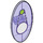 LEGO Transparent Purple Oval Shield with Representative Gears (23722 / 34934)