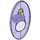LEGO Violet transparent Oval Bouclier avec Representative Gears (23722 / 34934)