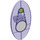LEGO Violet transparent Oval Bouclier avec Representative Gears (23722 / 34934)