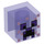 LEGO Transparent Purple Square Minifigure Head with Enchanted Creeper Face (19729 / 79501)