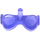 LEGO Transparent Purple Sunglasses with Small Pin (18854)
