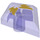 LEGO Transparant paars Tegel 1 x 2 Diamant met Angel wings (35649 / 36707)