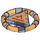 LEGO Transparentes Lila Treasure Ring mit Triangle Muster (87748 / 94394)