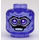 LEGO Transparent Purple Vaughn Geist Head with Angry Face (Safety Stud) (3626 / 68106)