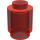 LEGO Rouge transparent Brique 1 x 1 Rond avec goujon ouvert (3062 / 30068)