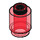 LEGO Rouge transparent Brique 1 x 1 Rond avec goujon ouvert (3062 / 30068)