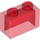 LEGO Transparent Red Brick 1 x 2 without Bottom Tube (3065 / 35743)