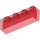 LEGO Transparent Red Brick 1 x 4 without Bottom Tubes (3066 / 35256)