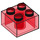 LEGO Rouge transparent Brique 2 x 2 (3003 / 6223)
