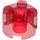 LEGO Transparent Red Brick 2 x 2 Round (3941 / 6143)