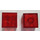 LEGO Transparant Rood Steen 2 x 2 zonder kruissteunen (3003)
