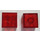 LEGO Transparant rood Steen 2 x 2 zonder kruissteunen (3003)