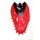 LEGO Transparent Red Cocoon Petal with Black Base Pattern (15358)