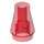 LEGO Transparent Red Cone 1 x 1 without Top Groove (4589 / 6188)