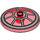 LEGO Rouge transparent Dish 4 x 4 avec Fighter Cockpit (Stud solide) (3960 / 36529)