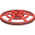 LEGO Rouge transparent Dish 6 x 6 Webbed (Support carré en dessous) (4285 / 30234)