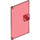 LEGO Transparentes Rot Tür 1 x 4 x 6 mit Stud Griff (35291 / 60616)