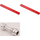 LEGO Transparent Red Double Lightsaber Bar with Straight Chrome Silver Hilt