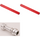 LEGO Transparent Röd Double Lightsaber Bar with Straight Chrome Silver Hilt