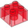 LEGO Rouge transparent Duplo Brique 2 x 2 (3437 / 89461)