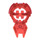 LEGO Rouge transparent Hero Factory Chest Badge (87799)