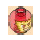 LEGO Transparentes Rot Kai Kopf mit Bright Light Orange Energy Gesicht (Sicherheitsbolzen) (3626)