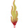 LEGO Transparentes Rot Groß Flamme mit Marbled Transparent Gelb Tip (28577 / 85959)