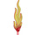 LEGO Transparent Red Large Flame with Marbled Transparent Yellow Tip (28577 / 85959)